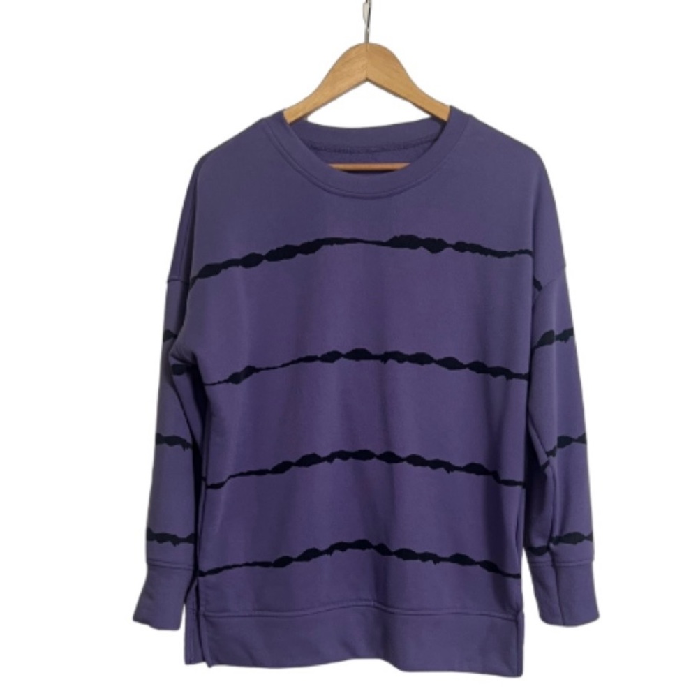 Purple and Black Striped Sweatshirt